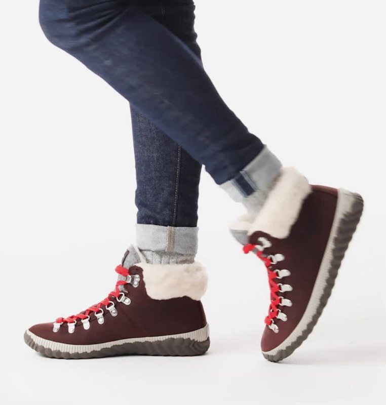 Botas Nieve Sorel Mujer - Out N About™ Plus Conquest Bajas Rojas - 64739-VPFT